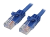 StarTech.com 2m Blue Cat5e / Cat 5 Snagless Patch Cable - patch cable - 2 m - blue