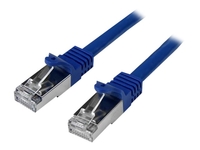 StarTech.com 2m CAT6 Ethernet Cable,  10 Gigabit Shielded Snagless RJ45 100W PoE Patch Cord,  CAT 6 10GbE SFTP Network Cable w/Strain Relief,  Blue,  Fluke Tested/Wiring is UL Certified/TIA - Category 6 - 26AWG (N6SPAT2MBL) - patch cable - 2 m - blue