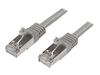 StarTech.com 2m CAT6 Ethernet Cable,  10 Gigabit Shielded Snagless RJ45 100W PoE Patch Cord,  CAT 6 10GbE SFTP Network Cable w/Strain Relief,  Grey,  Fluke Tested/Wiring is UL Certified/TIA - Category 6 - 26AWG (N6SPAT2MGR) - patch cable - 2 m - grey