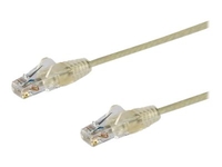 StarTech.com 2m Slim LSZH CAT6 Ethernet Cable,  10 Gigabit Snagless RJ45 100W PoE Patch Cord,  CAT 6 10GbE UTP Network Cable w/Strain Relief,  Grey,  Fluke Tested/ETL,  Low Smoke Zero Halogen - Category 6 - 28AWG (N6PAT200CMGRS) - patch cable - 2 m - grey