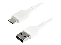 StarTech.com 2m USB A to USB C Charging Cable,  Durable Fast Charge & Sync USB 2.0 to USB Type C Data Cord,  Rugged TPE Jacket Aramid Fiber M/M 3A White,  Samsung S10,  S20,  iPad Pro,  Pixel - Heavy Duty and Rugged - USB-C cable - USB to 24 pin USB-C - 2 m