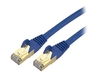 StarTech.com 3 ft Blue Cat6a / Cat 6a Shielded Patch Cable 3ft - patch cable - 91 cm - blue