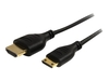 StarTech.com 3 ft Slim High Speed HDMI to Mini HDMI Cable with Ethernet - HDMI with Ethernet cable - 91 cm