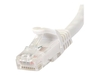 StarTech.com 3 ft White Cat6 / Cat 6 Snagless Patch Cable 3ft - patch cable - 91.4 cm - white