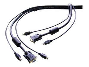 StarTech.com 3-in-1 Universal PS/2 KVM Cable - keyboard / video / mouse (KVM) cable - 15.2 m