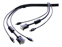 StarTech.com 3-in-1 Universal PS/2 KVM Cable - keyboard / video / mouse (KVM) cable - 4.6 m