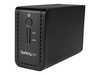 StarTech.com 3.5" External Dual Hard Drive Enclosure - Raid - USB-C and USB-A - SATA 6Gbps - 2 Bay USB 3.1 SSD/HDD Enclosure (S352BU313R) - hard drive array