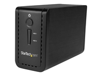 StarTech.com 3.5" External Dual Hard Drive Enclosure - Raid - USB-C and USB-A - SATA 6Gbps - 2 Bay USB 3.1 SSD/HDD Enclosure (S352BU313R) - hard drive array