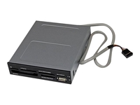 StarTech.com 3.5in Front Bay 22-in-1 USB 2.0 Internal Multi Media Memory Card Reader with Simultaneous Access - CF/SD/MMC/MS/xD - Black (35FCREADBK3) - card reader - USB 2.0