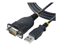 StarTech.com 3ft (1m) USB to Serial Cable,  DB9 Male RS232 to USB Converter,  USB to Serial Adapter for PLC/Printer/Scanner/Network Switches,  USB to COM Port Adapter - Prolific IC,  Automatic Handshake,  Windows/macOS (1P3FP-USB-SERIAL) - serial cable - DB-9 