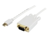 StarTech.com 3ft Mini DisplayPort to VGA Adapter Cable mDP to VGA - White - video converter - white