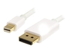 StarTech.com 3m 10 ft White Mini DisplayPort to DisplayPort 1.2 Adapter Cable M/M - DisplayPort 4k with HBR2 support - Mini DP to DP Cable (MDP2DPMM3MW) - DisplayPort cable - 3 m