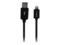 StarTech.com 3m (10ft) Long Black Apple® 8-pin Lightning Connector to USB Cable for iPhone / iPod / iPad - Charge and Sync Cable (USBLT3MB) - Lightning cable - Lightning / USB - 3 m
