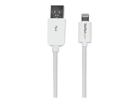 StarTech.com 3m (10ft) Long White Apple® 8-pin Lightning Connector to USB Cable for iPhone / iPod / iPad - Charge and Sync Cable (USBLT3MW) - Lightning cable - Lightning / USB - 3 m