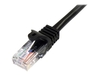 StarTech.com 3m Black Cat5e / Cat 5 Snagless Patch Cable - patch cable - 3 m - black