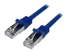 StarTech.com 3m CAT6 Ethernet Cable,  10 Gigabit Shielded Snagless RJ45 100W PoE Patch Cord,  CAT 6 10GbE SFTP Network Cable w/Strain Relief,  Blue,  Fluke Tested/Wiring is UL Certified/TIA - Category 6 - 26AWG (N6SPAT3MBL) - patch cable - 3 m - blue