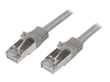 StarTech.com 3m CAT6 Ethernet Cable,  10 Gigabit Shielded Snagless RJ45 100W PoE Patch Cord,  CAT 6 10GbE SFTP Network Cable w/Strain Relief,  Grey,  Fluke Tested/Wiring is UL Certified/TIA - Category 6 - 26AWG (N6SPAT3MGR) - patch cable - 3 m - grey