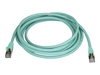 StarTech.com 3m CAT6A Ethernet Cable,  10 Gigabit Shielded Snagless RJ45 100W PoE Patch Cord,  CAT 6A 10GbE STP Network Cable w/Strain Relief,  Aqua,  Fluke Tested/UL Certified Wiring/TIA - Category 6A - 26AWG (6ASPAT3MAQ) - patch cable - 3 m - aqua