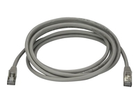 StarTech.com 3m CAT6A Ethernet Cable,  10 Gigabit Shielded Snagless RJ45 100W PoE Patch Cord,  CAT 6A 10GbE STP Network Cable w/Strain Relief,  Grey,  Fluke Tested/UL Certified Wiring/TIA - Category 6A - 26AWG (6ASPAT3MGR) - patch cable - 3 m - grey