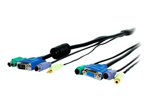 StarTech.com 4-in-1 PS/2 KVM Extension Cable - keyboard / video / mouse / audio extension cable - 4.6 m