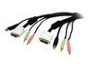 StarTech.com 4-in-1 USB DVI KVM Cable with Audio and Microphone - keyboard / video / mouse / audio extension cable - 4.6 m