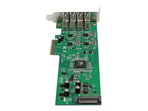StarTech.com 4 Independent Port PCI Express PCIe SuperSpeed USB 3.0 Controller Card Adapter with SATA Power - USB adapter