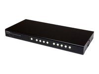 StarTech.com 4 Port DVI USB KVM Switch with Dual DVI Console and Quad View 4-in-1 Display - KVM Switch with Quad Screen Splitter (SV431DVIUAQV) - KVM / audio / USB switch - 4 ports - rack-mountable