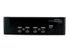StarTech.com 4 Port DVI VGA Dual Monitor KVM Switch USB with Audio and USB 2.0 Hub (SV431DDVDUA) - KVM / audio / USB switch - 4 ports