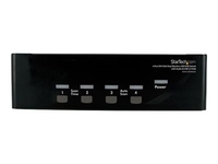 StarTech.com 4 Port DVI VGA Dual Monitor KVM Switch USB with Audio and USB 2.0 Hub (SV431DDVDUA) - KVM / audio / USB switch - 4 ports