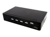 StarTech.com 4 Port DVI Video Splitter with Audio - Video/audio splitter - 4 x DVI + 4 x audio - desktop - ST124DVIA - video/audio splitter - 4 ports