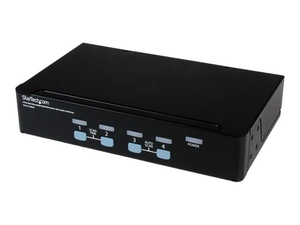 StarTech.com 4 Port Rack Mountable USB KVM Switch with Audio & USB Hub - KVM / audio / USB switch - 4 ports
