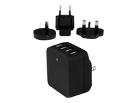 StarTech.com 4-Port Travel USB Wall Charger - 34W/6.8A International Travel Adapter - Portable USB Charging Station (USB4PACBK) power adapter
