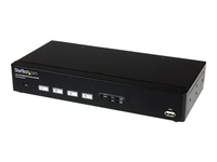 StarTech.com 4 Port USB DVI KVM Switch with DDM Fast Switching Technology and Cables - Four Port DVI USB KVM Switch - DDM KVM Switch (SV431DVIUDDM) - KVM / USB switch - 4 ports