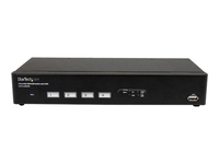 StarTech.com 4 Port USB VGA KVM Switch with DDM Fast Switching and Cables - KVM / USB switch - 4 ports