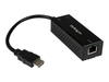 StarTech.com 4K HDBaseT Extender - Compact - HDMI over CAT5 / CAT6 - HDMI to HDBaseT Converter - USB Powered - Up to 4K - HDMI over Ethernet (ST121HDBTD) - video extender