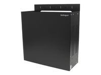StarTech.com 4U Vertical Wall-Mount Server Rack Enclosure - 18.9in deep - 2 Post - 61lb - 19in Low Profile Steel Network Equipment Cabinet (RK419WALVO) rack - 4U