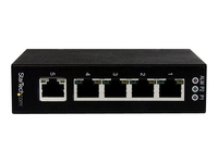 StarTech.com 5 Port Unmanaged Industrial Gigabit Ethernet Switch - DIN Rail / Wall-Mountable Network Switch - Rugged IP30 Gigabit Switch (IES51000) - switch - 5 ports