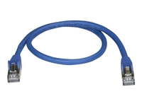 StarTech.com 50cm CAT6A Ethernet Cable,  10 Gigabit Shielded Snagless RJ45 100W PoE Patch Cord,  CAT 6A 10GbE STP Network Cable w/Strain Relief,  Blue,  Fluke Tested/UL Certified Wiring/TIA - Category 6A - 26AWG (6ASPAT50CMBL) - patch cable - 50 cm - blue