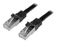 StarTech.com 5m CAT6 Ethernet Cable,  10 Gigabit Shielded Snagless RJ45 100W PoE Patch Cord,  CAT 6 10GbE SFTP Network Cable w/Strain Relief,  Black,  Fluke Tested/Wiring is UL Certified/TIA - Category 6 - 26AWG (N6SPAT5MBK) - patch cable - 5 m - black
