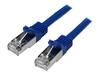 StarTech.com 5m CAT6 Ethernet Cable,  10 Gigabit Shielded Snagless RJ45 100W PoE Patch Cord,  CAT 6 10GbE SFTP Network Cable w/Strain Relief,  Blue,  Fluke Tested/Wiring is UL Certified/TIA - Category 6 - 26AWG (N6SPAT5MBL) - patch cable - 5 m - blue