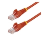 StarTech.com 5m Red Cat5e / Cat 5 Snagless Ethernet Patch Cable 5 m - network cable - 5 m - red