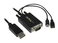 StarTech.com 6 ft / 2m DisplayPort to VGA Adapter Cable with Audio - DisplayPort adapter - 2 m