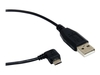 StarTech.com 6 ft. (1.8 m) Right Angle Micro USB Cable - USB 2.0 A to Right Angle Micro B - Black - Micro USB Cable (UUSBHAUB6RA) - USB cable - 1.8 m