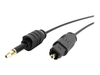 StarTech.com 6 ft. (1.8 m) Toslink to Mini Toslink Cable - Toslink to Mini SPDIF - Audio Cable - Black - Digital Optical Cable (THINTOSMIN6) - digital audio cable (optical) - SPDIF - 1.8 m