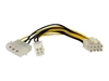 StarTech.com 6 Inch 4 Pin to 8 Pin EPS Power Adapter with LP4 - F/M - ATX to EPS Power Adapter (EPS48ADAP) - power adapter - 15.2 cm