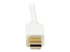 StarTech.com 6ft Mini DisplayPort to DVI Adapter Cable Mini DP to DVI White - DisplayPort cable - 1.82 m