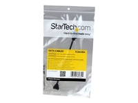 StarTech.com 6in Latching Round SATA to Right Angle SATA Serial ATA Cable - 6" Round Latching Right Angle SATA Cable - Improved Air Flow (LSATARND6R1) - SATA cable - 15.24 cm