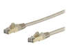 StarTech.com 7m CAT6A Ethernet Cable,  10 Gigabit Shielded Snagless RJ45 100W PoE Patch Cord,  CAT 6A 10GbE STP Network Cable w/Strain Relief,  Grey,  Fluke Tested/UL Certified Wiring/TIA - Category 6A - 26AWG (6ASPAT7MGR) - patch cable - 7 m - grey