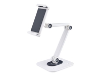 StarTech.com Adjustable Tablet Stand for Desk,  Desk/Wall Mountable,  Supports Up to 2.2lb,  Universal Tablet Stand Holder for Desk,  Articulating Tablet Mount with Pivot/Swivel/Rotate - Ergonomic Tablet Stand (ADJ-TABLET-STAND-W) stand - for tablet - white