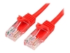 StarTech.com CAT5e Cable - 7 m Red Ethernet Cable - Snagless - CAT5e Patch Cord - CAT5e UTP Cable - RJ45 Network Cable - patch cable - 7 m - red